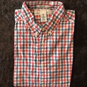 Short Sleeve Madras Shirt Size L